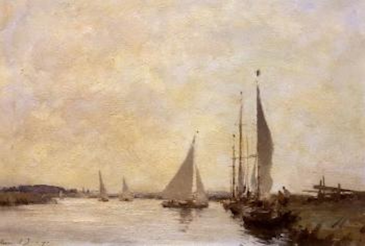 Yachts at Thurnemouth, Norfolk by Edward Seago