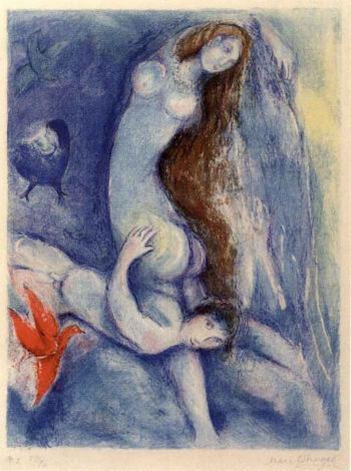 Then he spent the night with her - from Arabian Nights by Marc Chagall