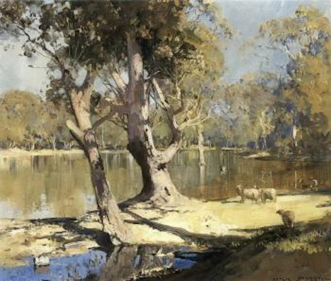 Flooded Edwards River by Arthur Ernest Streeton
