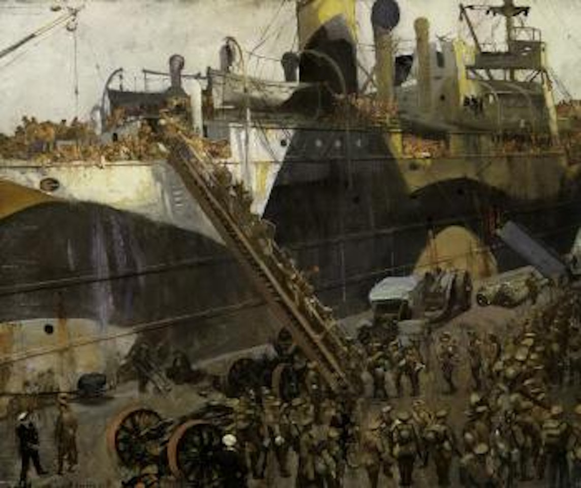 Embarking for Western Front by John Lavery