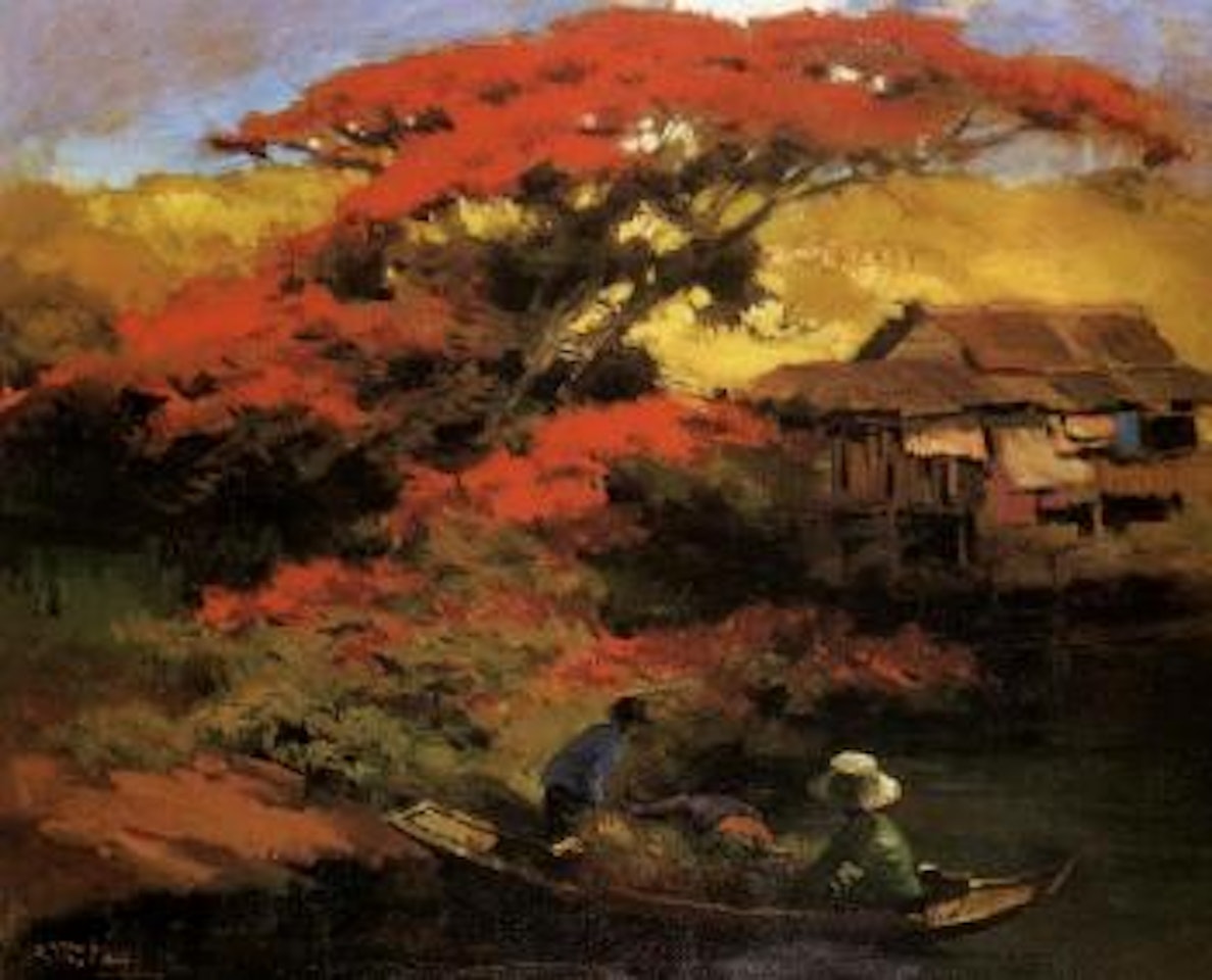 River vendors by Raden Basoeki Abdullah