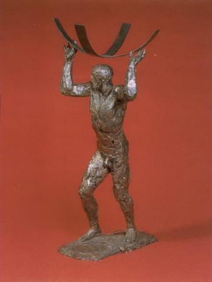 Atlas maquette with globe by Elisabeth Frink
