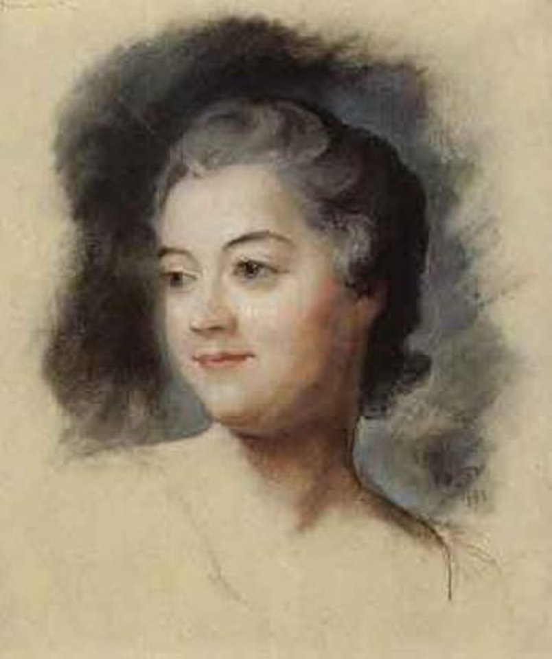 Woman's portrait by Maurice Quentin de la Tour