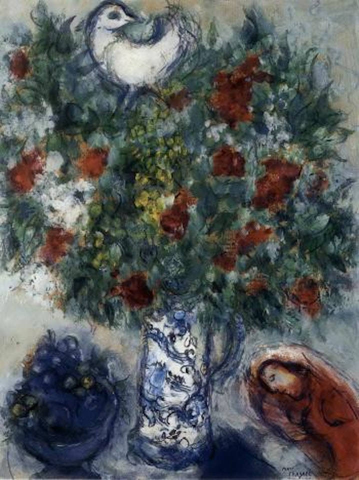 Bouquet a la colombe by Marc Chagall