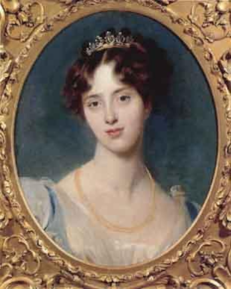 Portrait of lady in tiara and white dress by Sir Thomas Lawrence