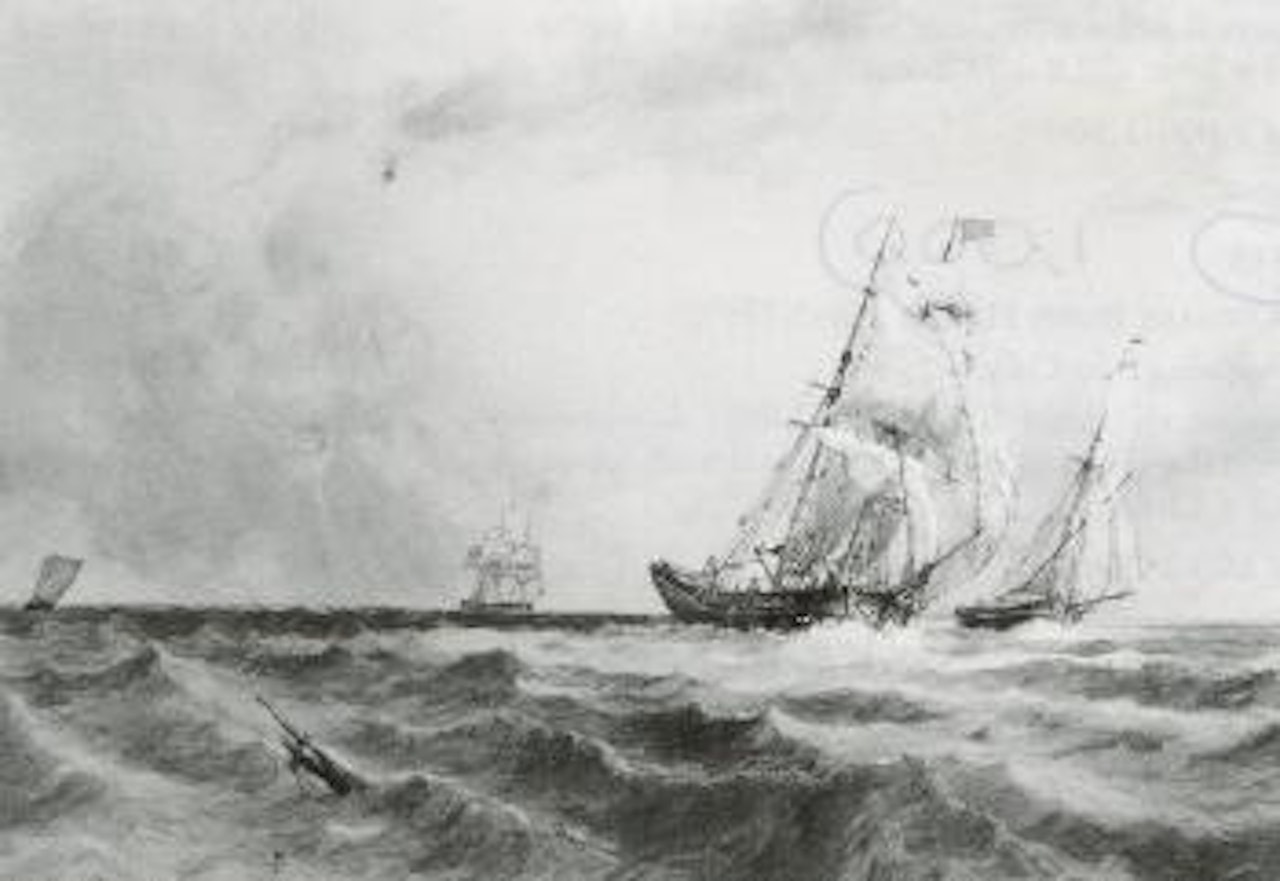 Coastal traders in Channel by Edward Duncan