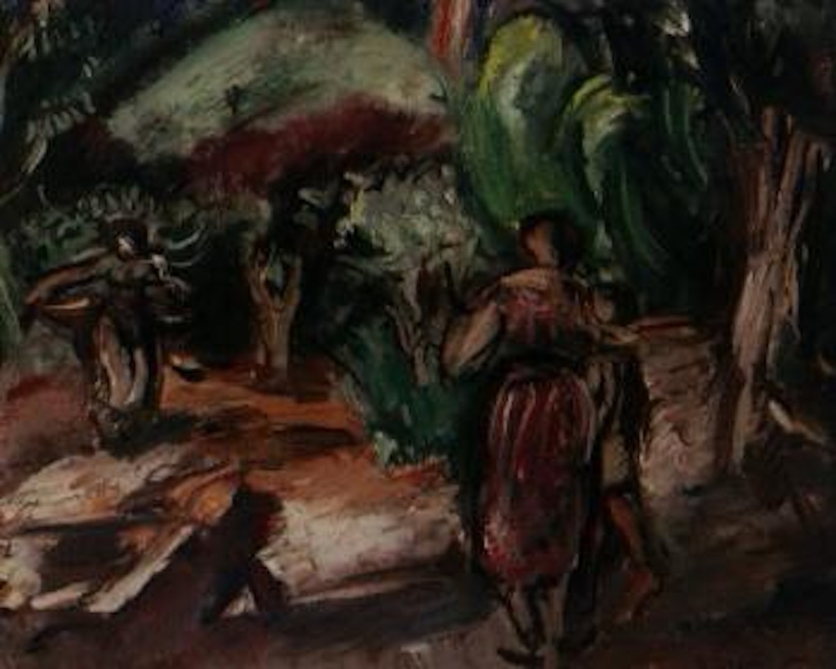 Figures in forest by Othon Friesz