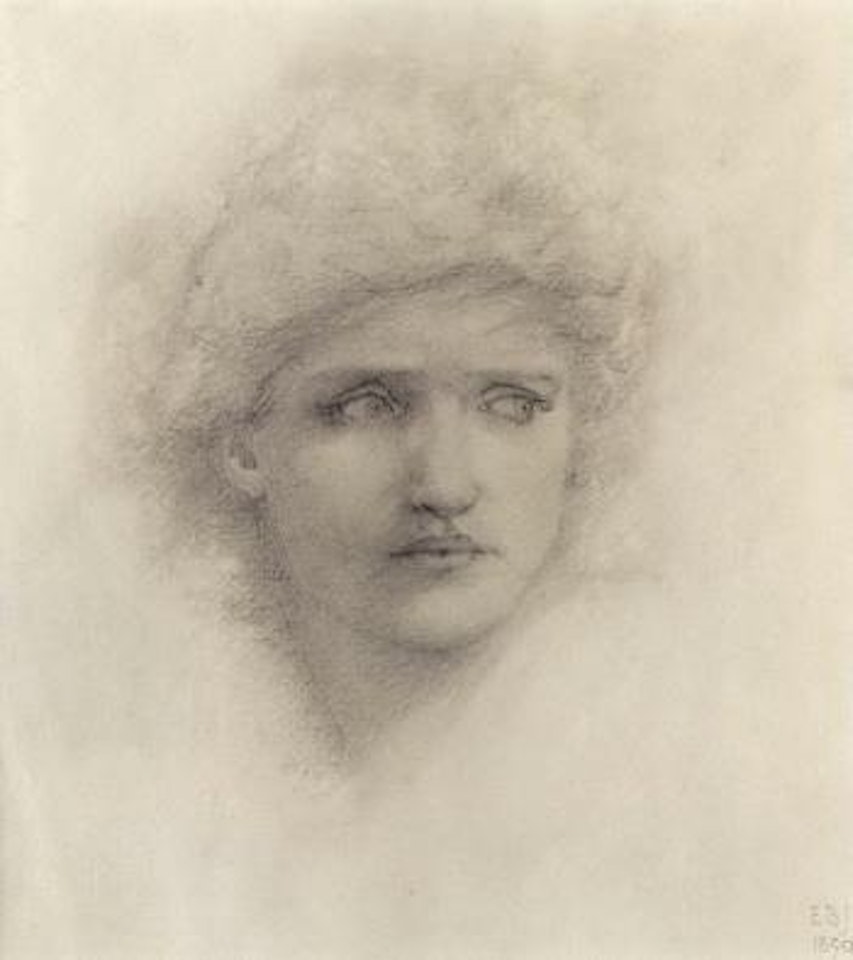 Study of a woman's head for 'The Finding of Medusa' by Edward Coley Burne-Jones