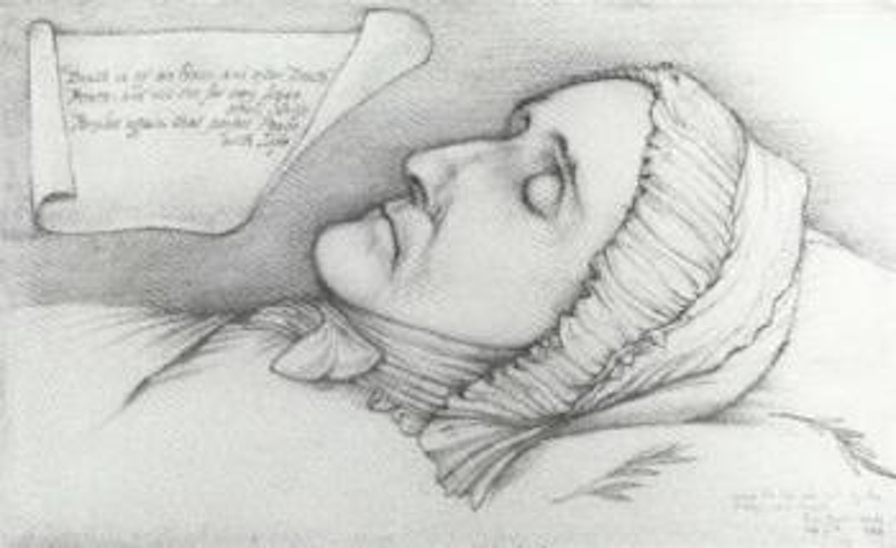 Study of a woman on her death-bed by Edward Coley Burne-Jones