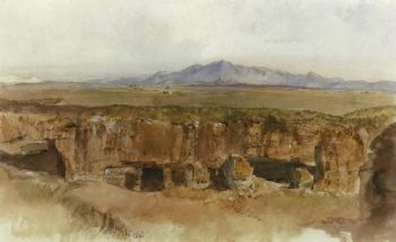 Roman Campagna, possibly from Centocelle by Edward Lear