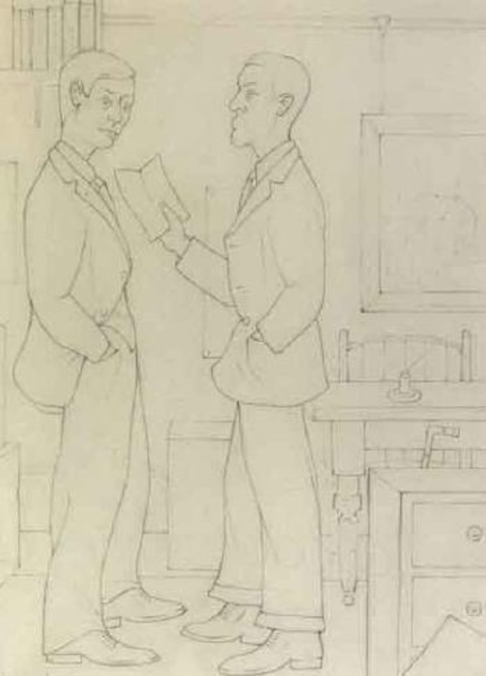 Father and son by Laurence Stephen Lowry
