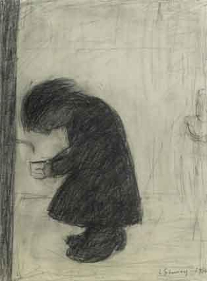 Study for 'Man drinking water' by Laurence Stephen Lowry