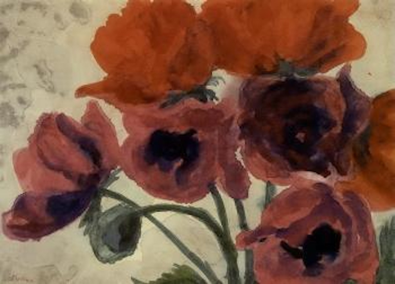 Oriental poppies by Emil Nolde