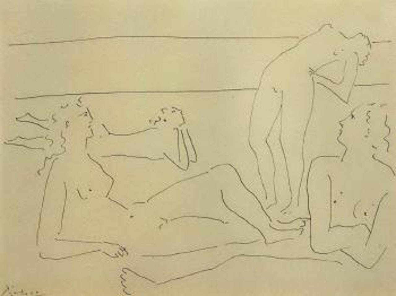 Quatre baigneuses by Pablo Picasso