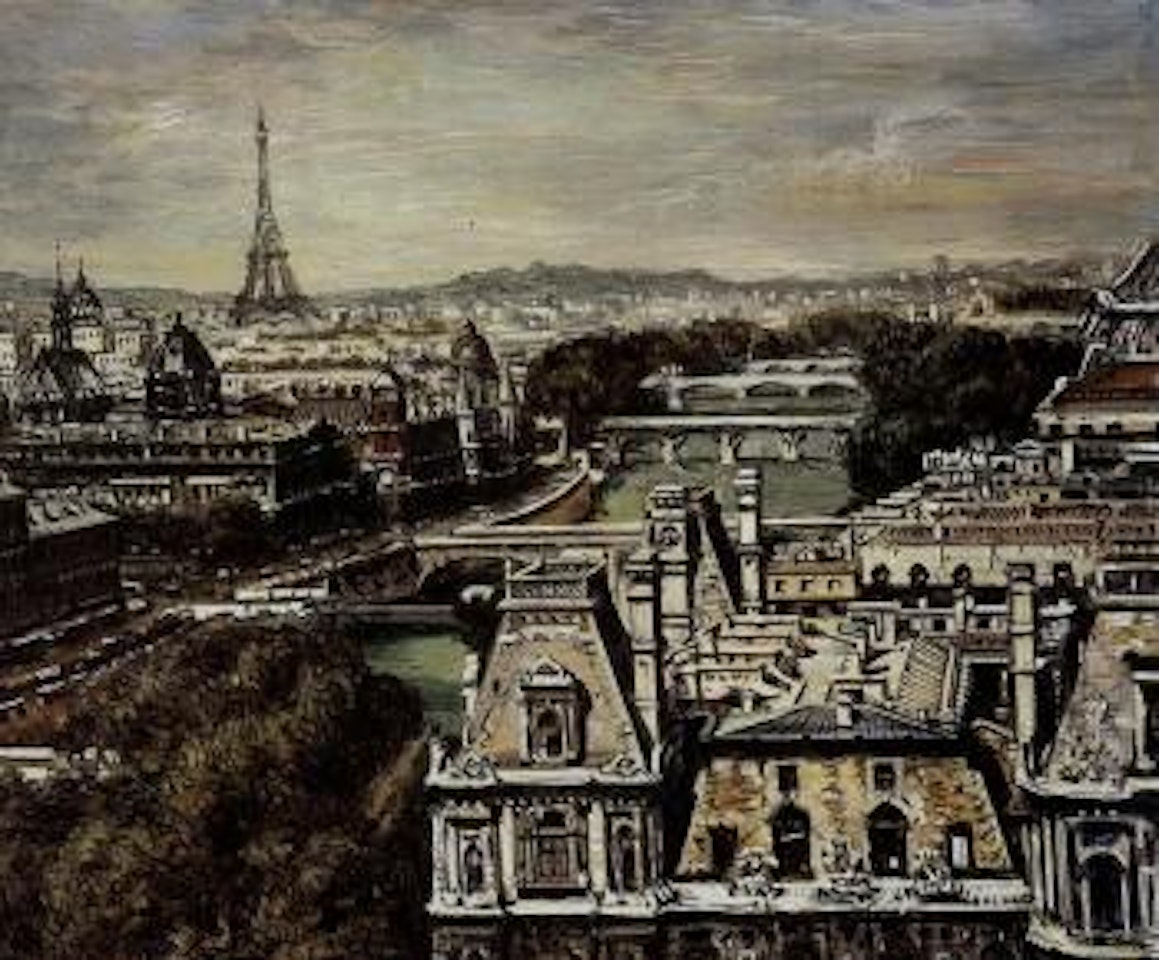 Veduto di parigi con la Torre Eiffel by Giorgio de Chirico