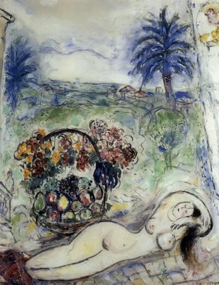 Le grand nu a la corbeille by Marc Chagall