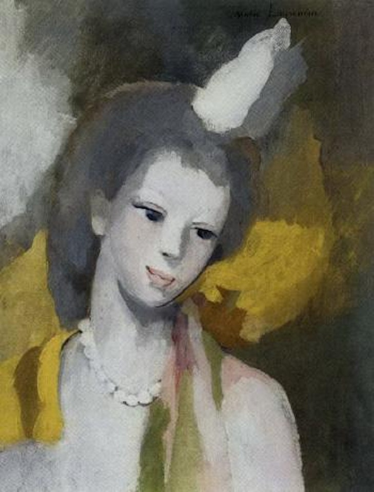 Jeune fille au collier de perles by Marie Laurencin