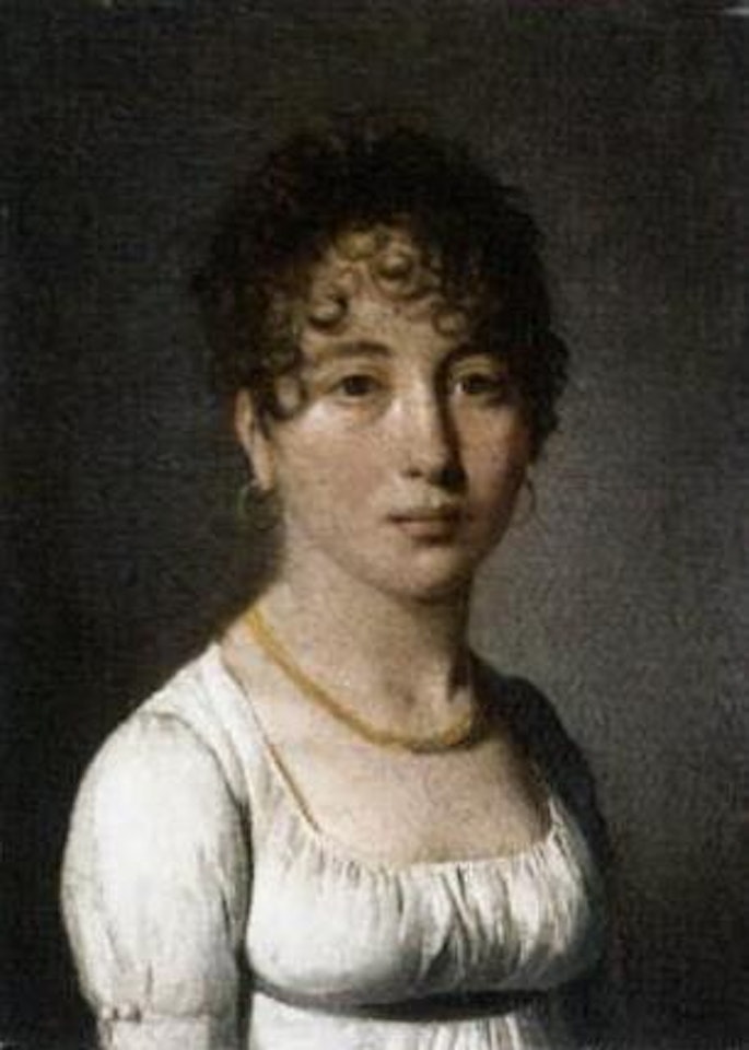 Portrait of a lady in a white dress by Louis-Leopold Boilly