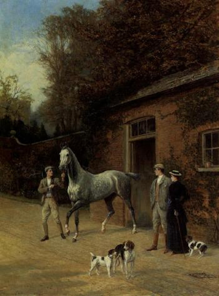 Admiring the new acquisition by Heywood Hardy