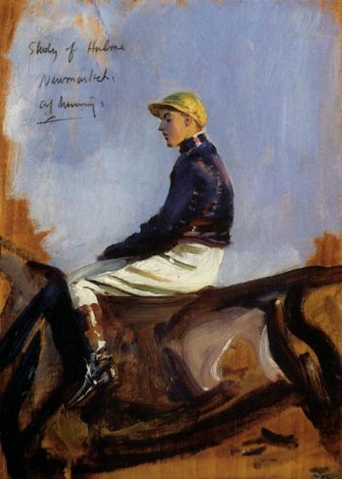 Study of George Hulme, Newmarket by Alfred James Munnings