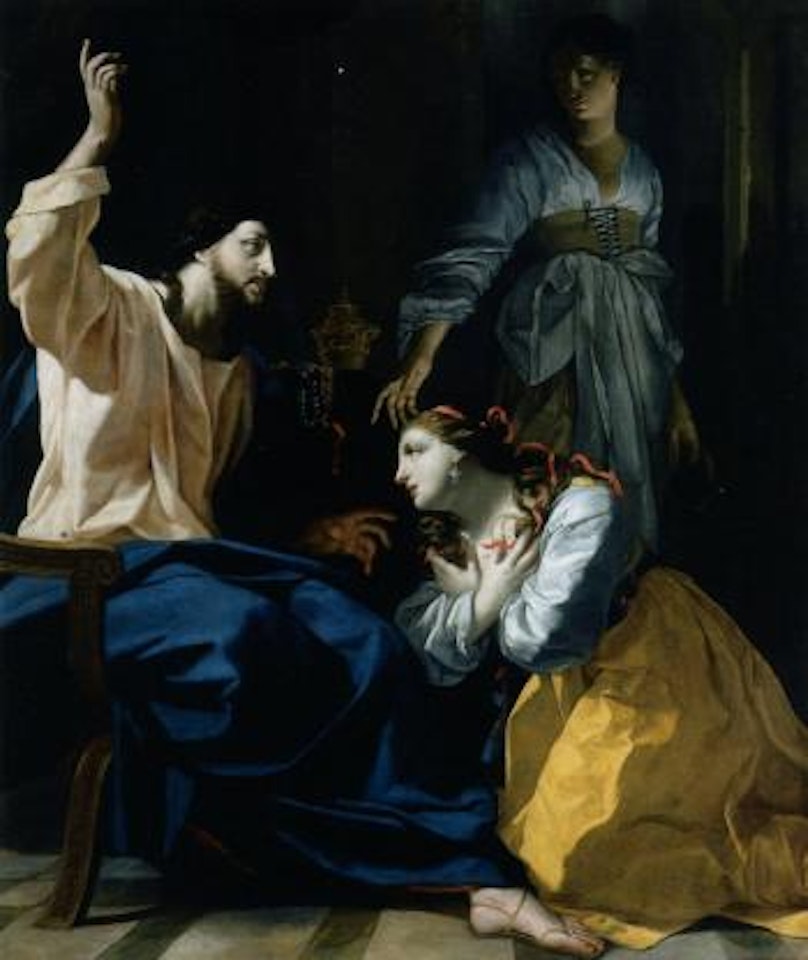 Christ in the house of Mary and Martha by Dutch School