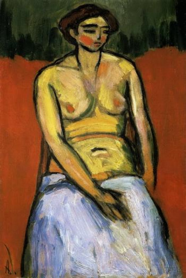 Sitzender weiblicher Akt by Alexej von Jawlensky