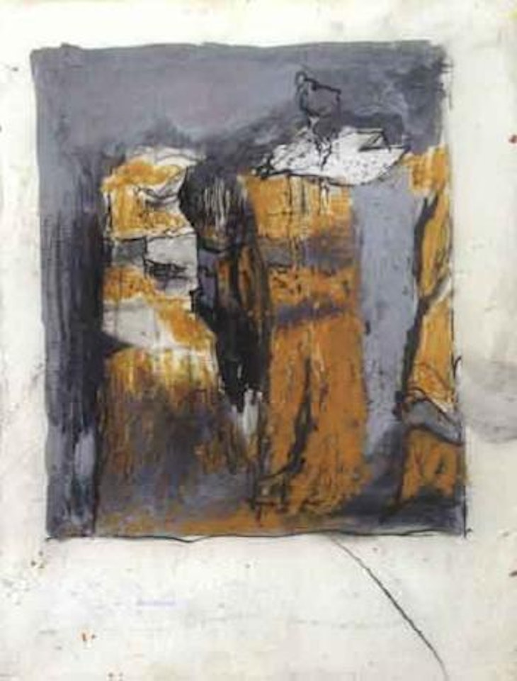 Study for limestone quarry - loosening stone by Graham Sutherland