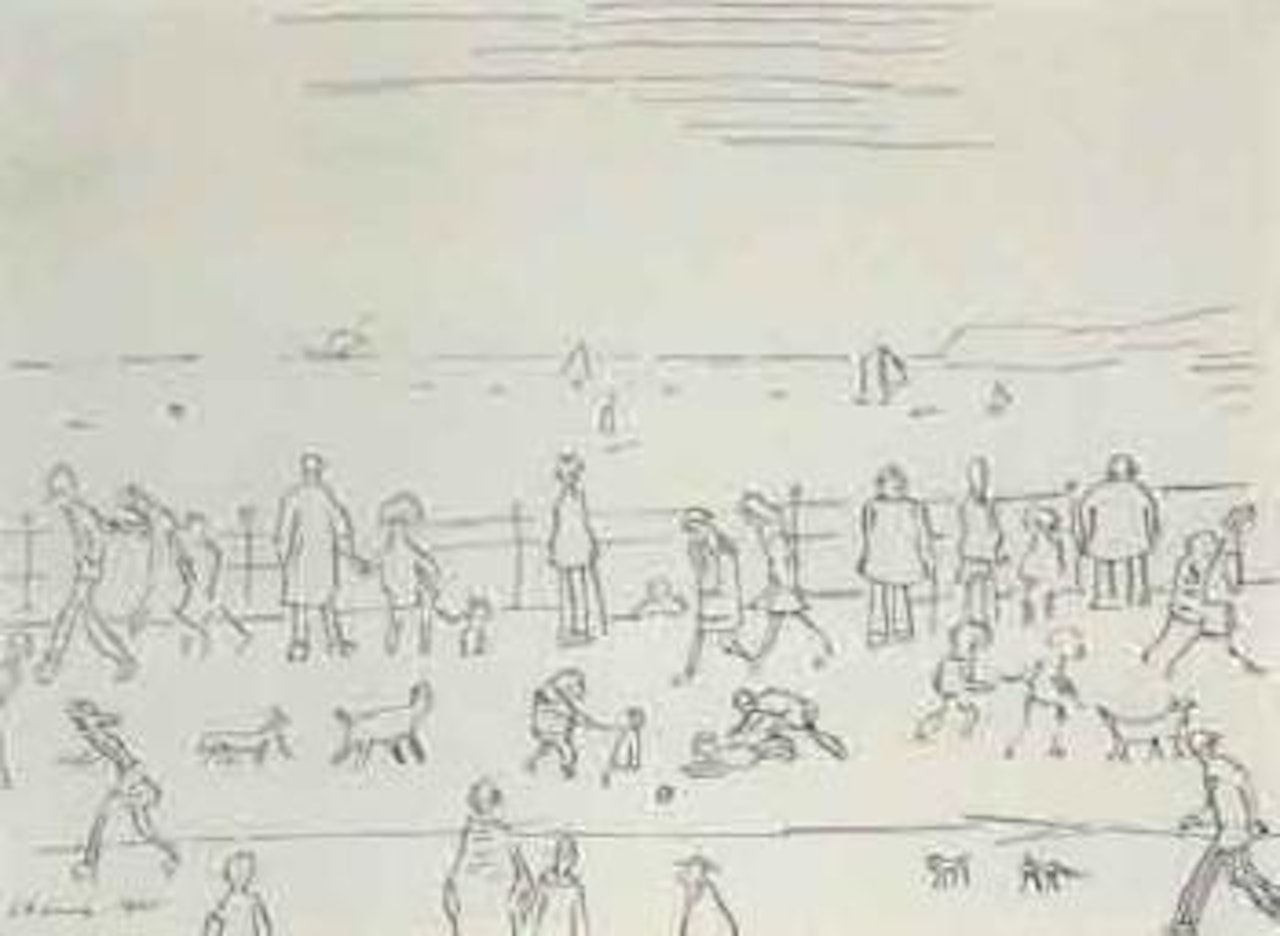 At the seaside by Laurence Stephen Lowry