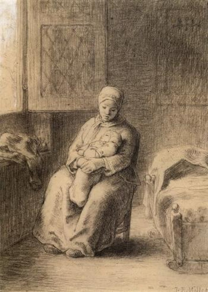 Mother and child by Jean-François Millet