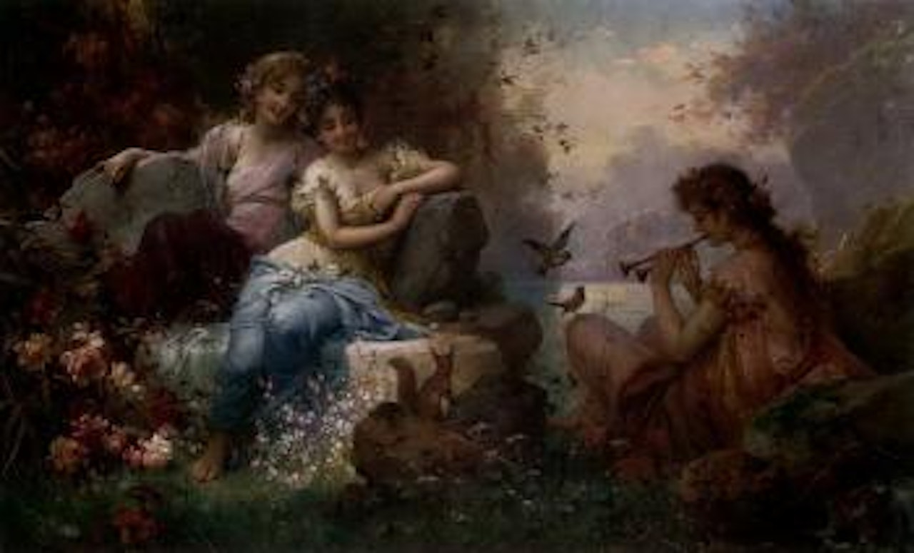 Charming the animals by Hans Zatzka