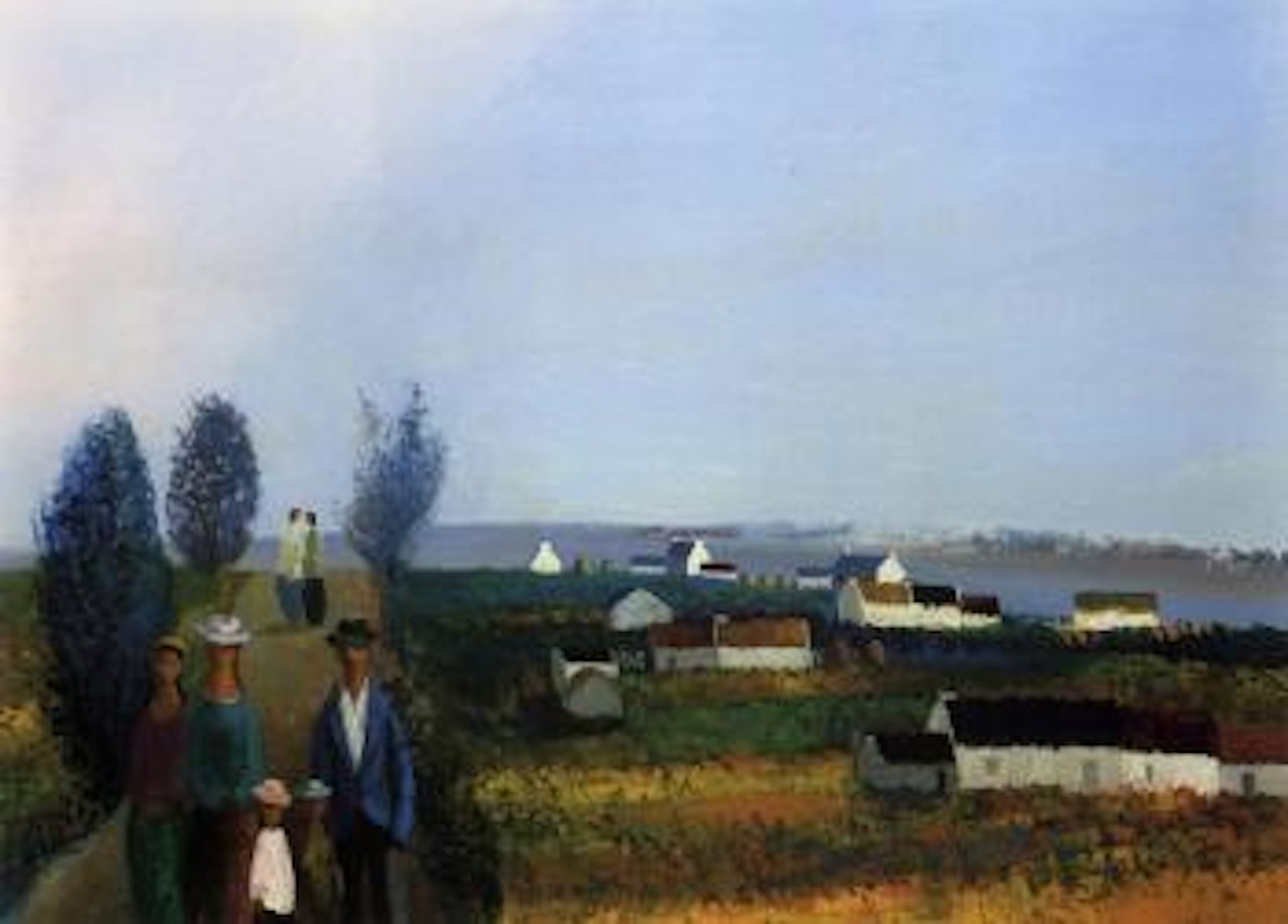 Landscape with figures, Dunquin, Co. Kerry by Daniel O'Neill