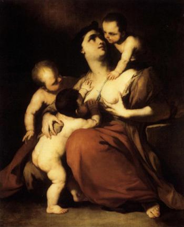 Charity by Circle of Luca Giordano