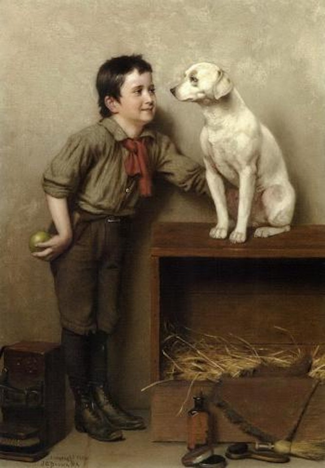 His favorite pet by John George Brown