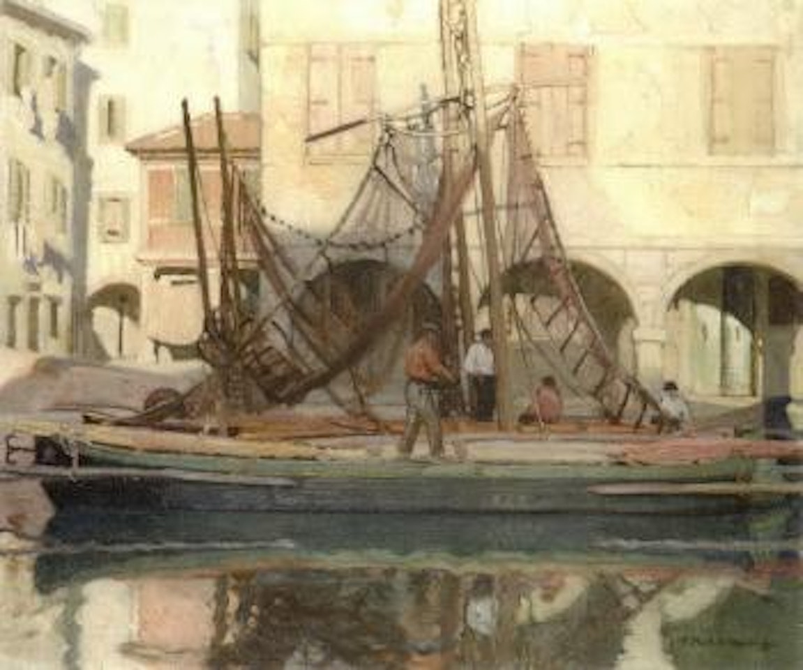 Fishermen of Chiogga, Italy by Ernest Martin Hennings
