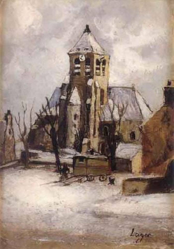 Church in the snow by Celso Lagar