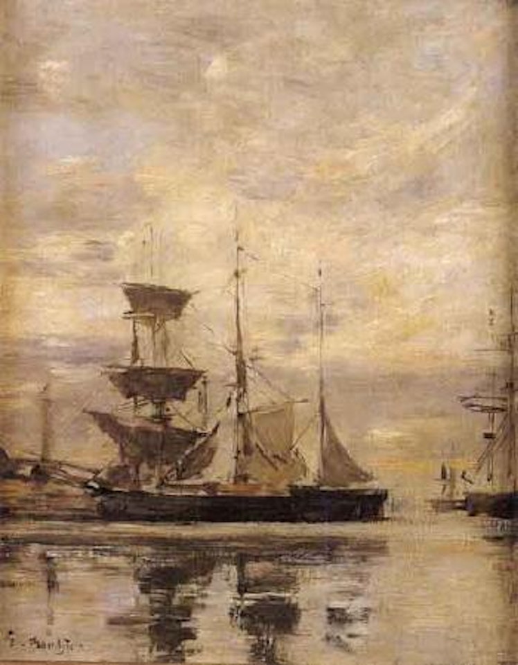 The harbour of Trouville by Eugène Boudin