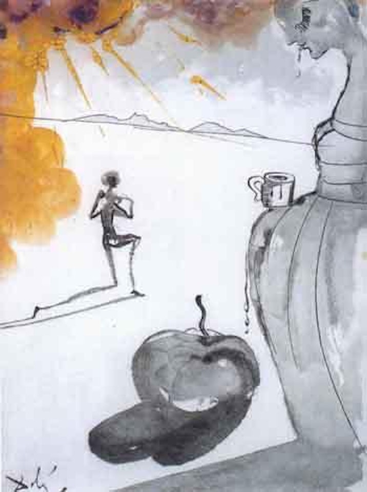 En attendant le chocolat by Salvador Dali
