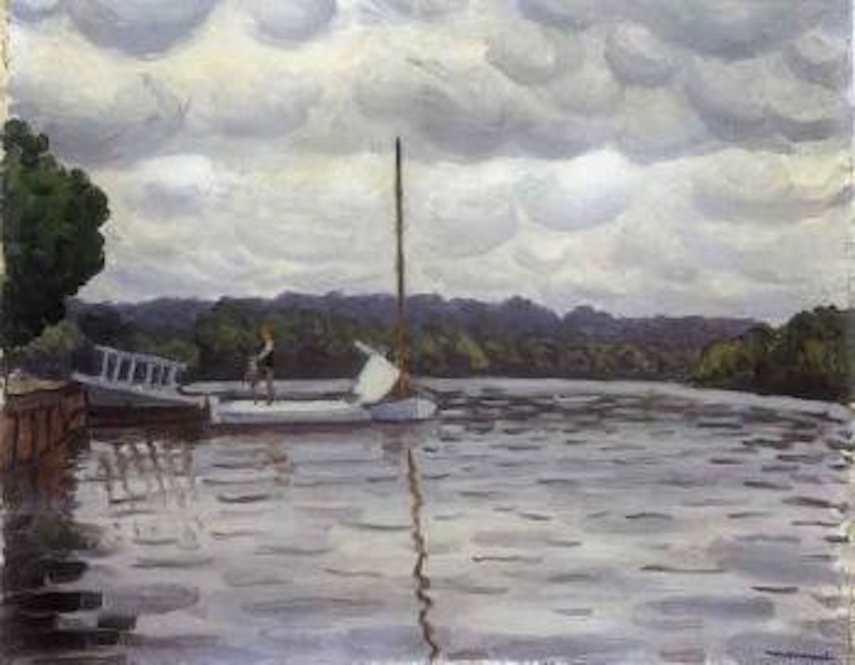 Poissy, bord de Seine, le ponton by Albert Marquet