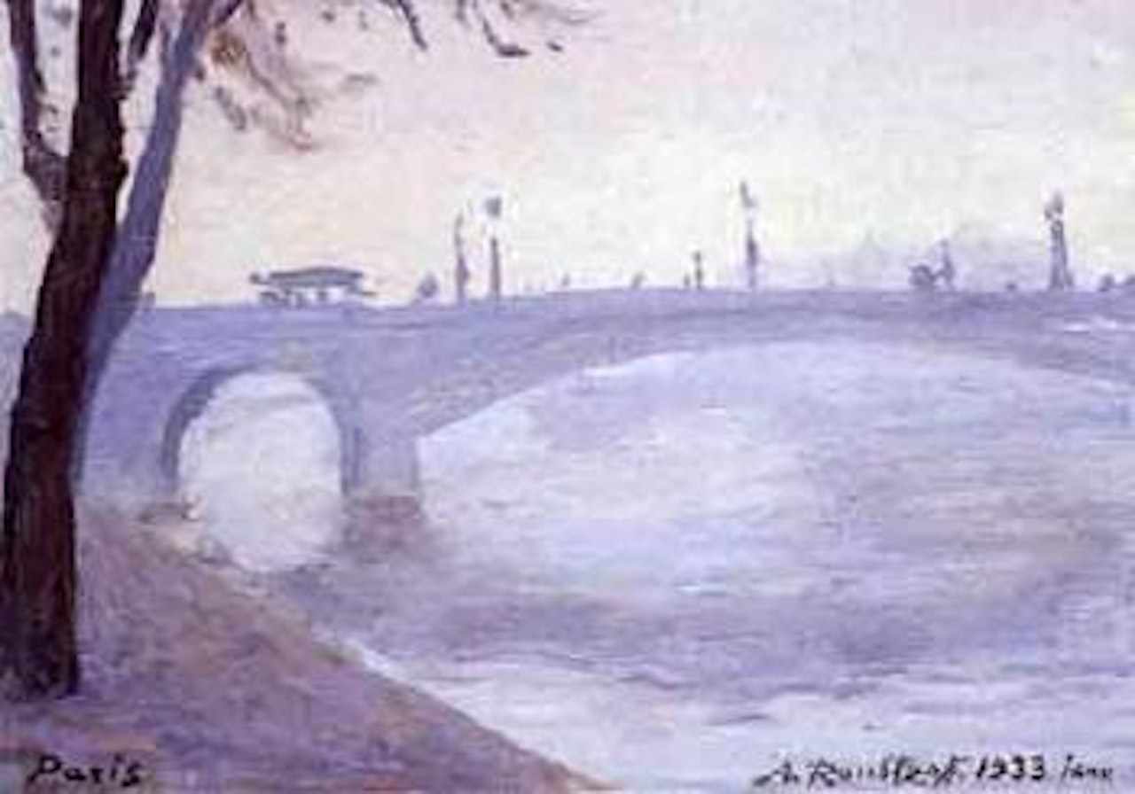 Le pont Alexandre III a Paris by Alexandre Roubtzoff