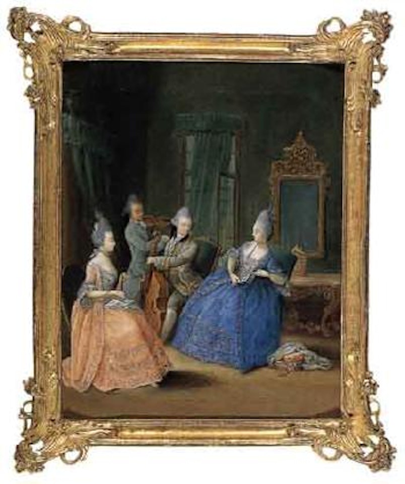 Musical party. Lady at her toilet by Venetian School