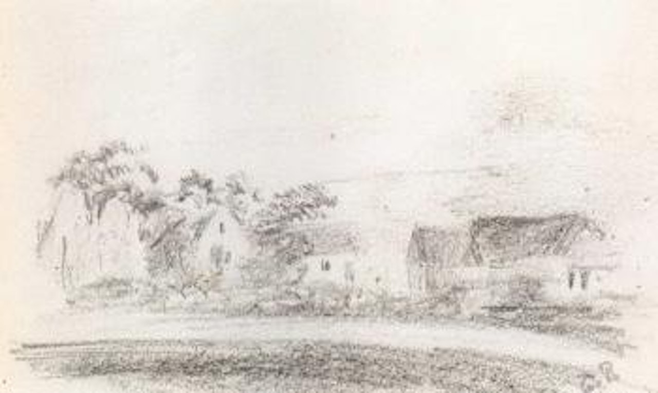 Prairie et Moulin by Camille Pissarro