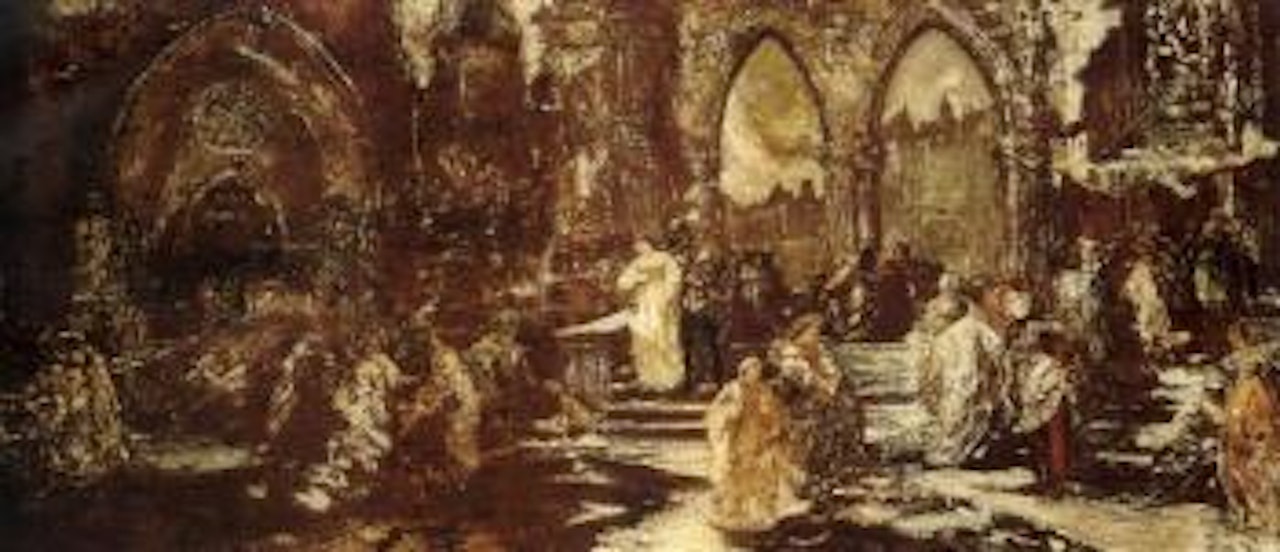 Pres de la cathedrale by Adolphe Monticelli