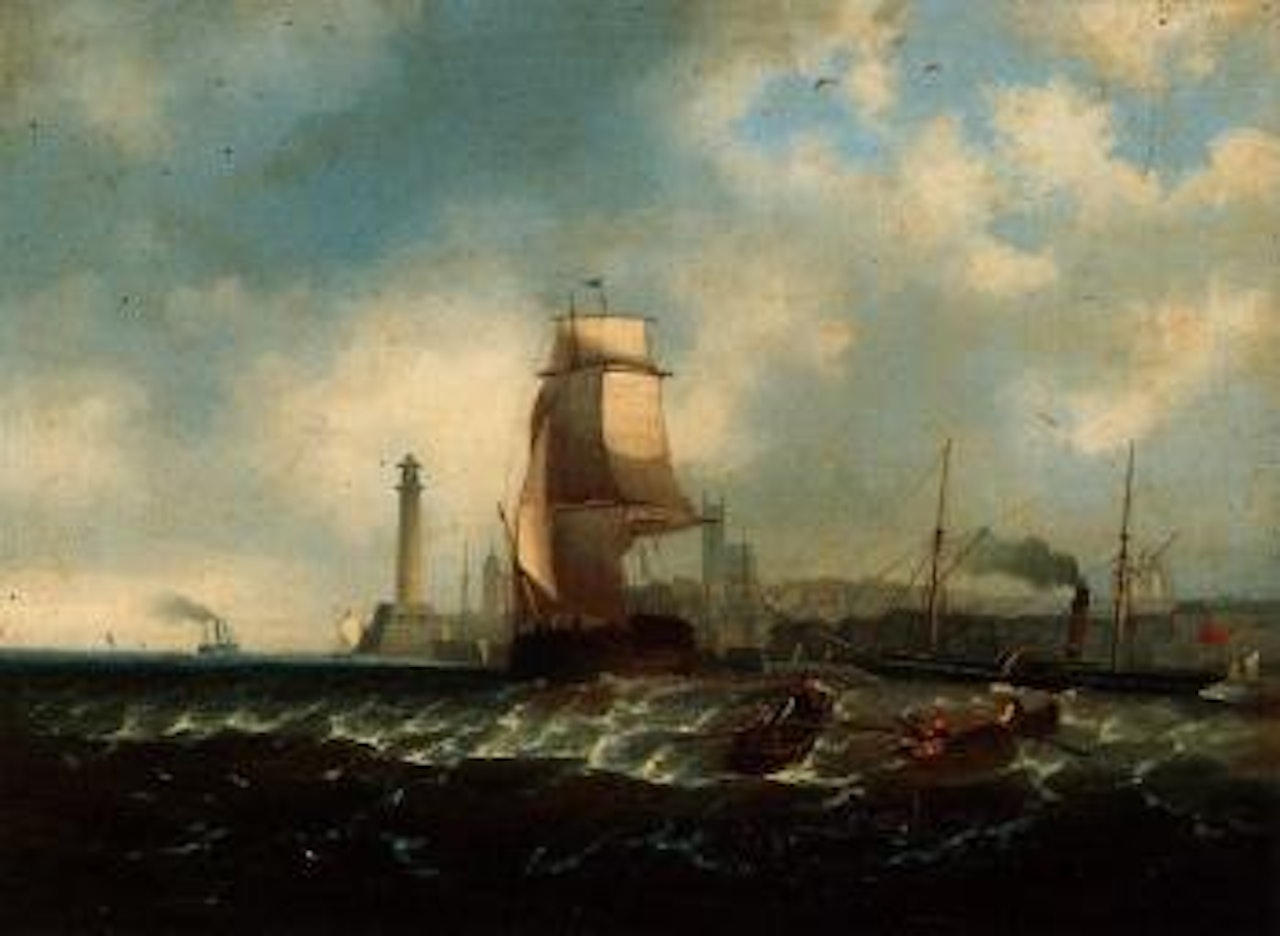 Channel packet leaving Margate by Charles Martin Powell