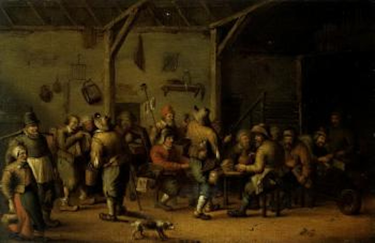 Peasants in tavern by Joost Cornelisz Droochsloot