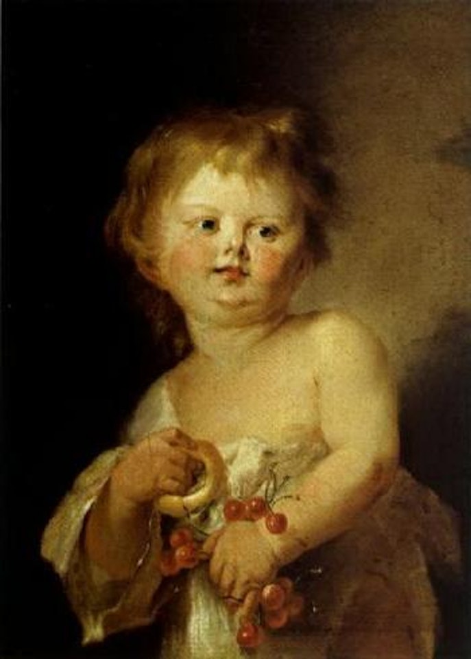 Portrait of child with cherries by Peter Paul Rubens