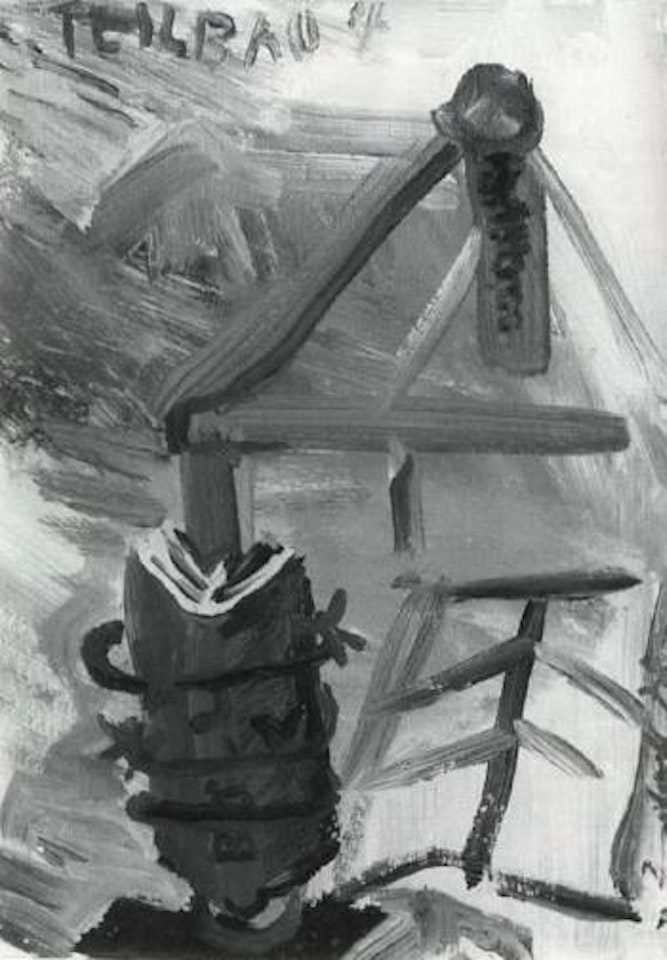 Partly constructed 4, Teilbau 4 by Jörg Immendorff