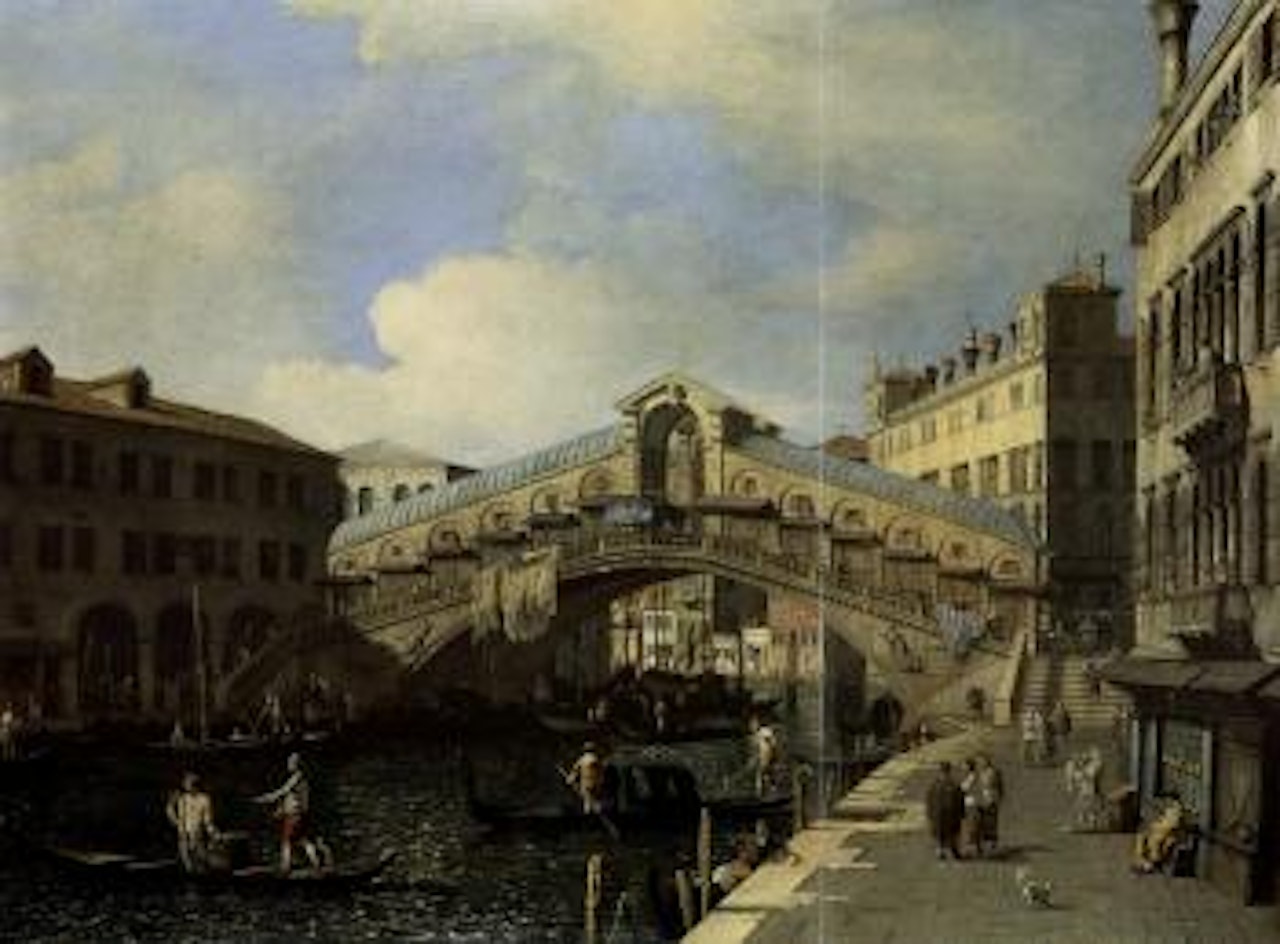 View to the Rialto Bridge by Canaletto