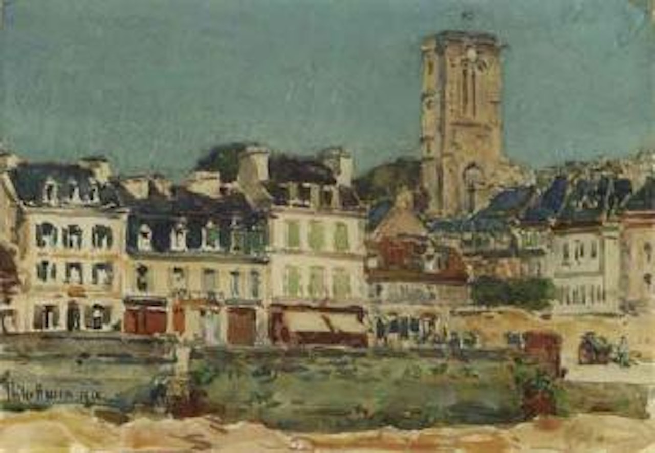 Quai, Lannion by Childe Hassam