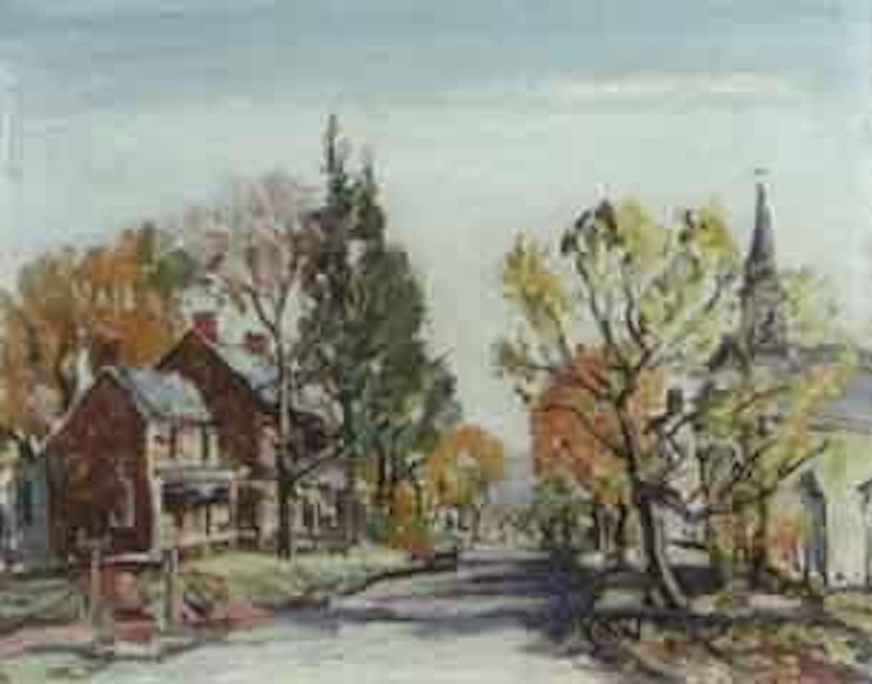Bucks Country village by Walter Emerson Baum