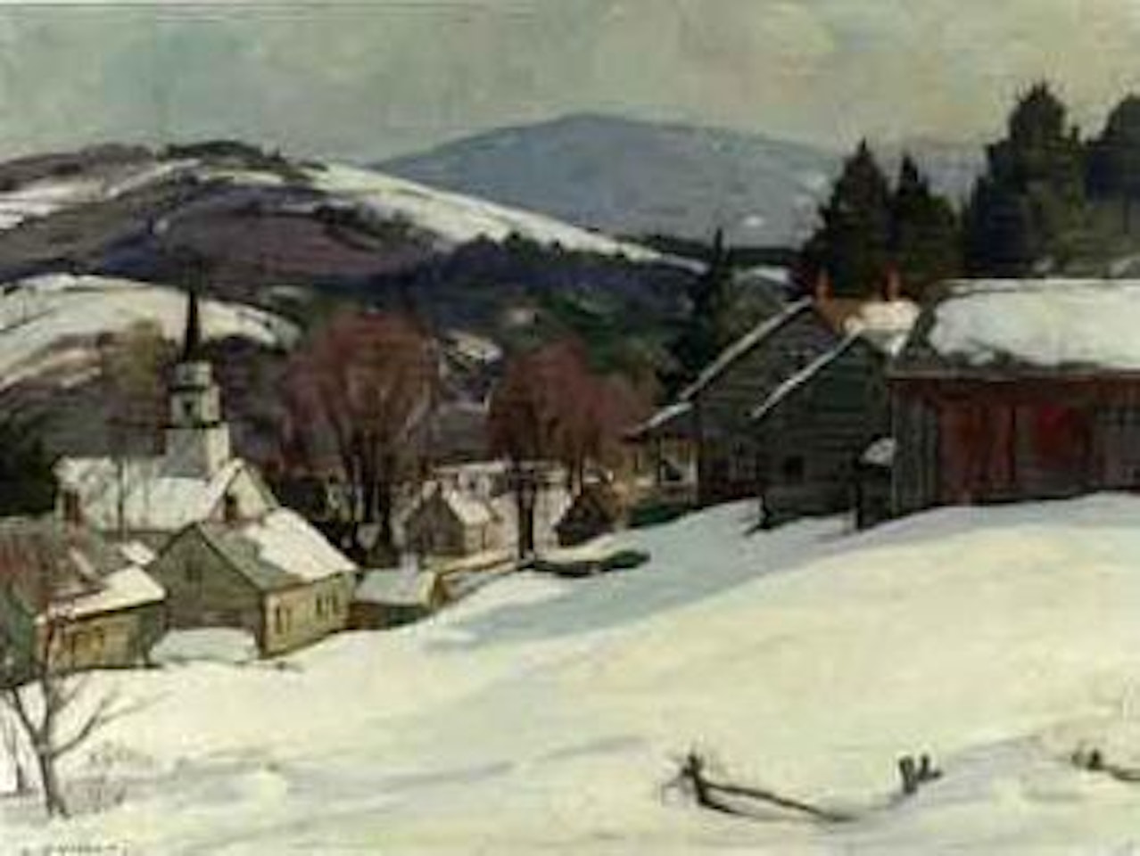 Mountain village by Aldro Thompson Hibbard